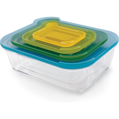 Joseph Joseph Nest Glass 玻璃密封保鲜盒 4件套