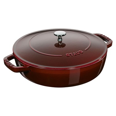 Staub Chistera 28cm 煎炒锅(Grenadine 石榴红)