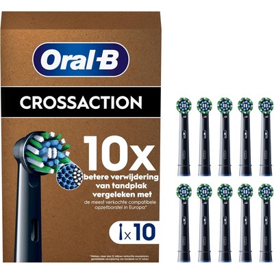 欧乐B Cross Action刷头10只装29€，黑色，不适用iO