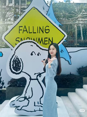 半拉链罗纹连衣裙