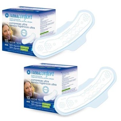 Farmaconfort 夜用带翼卫生巾2×10片