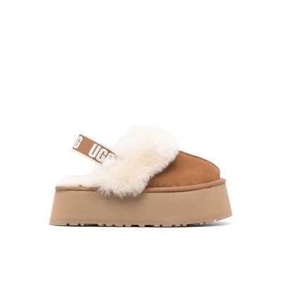 UGG Funkette毛绒拖鞋（栗棕）