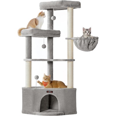 Feandrea 猫爬架 48.5×48.5×141cm 带猫窝和吊床