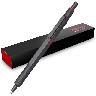rOtring 红环 600 全金属圆珠笔 中号笔尖 黑色笔芯 深灰