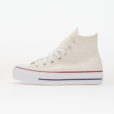 Converse Chuck Taylor All Star Lift Celestial Hi米白红蓝厚底高帮鞋｜1双