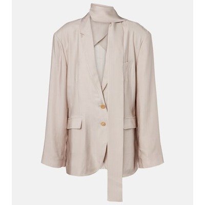 Acne Studios 格纹围巾细节西装外套