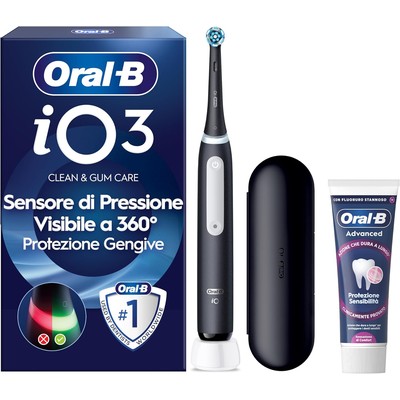 Oral-B 欧乐B iO3 电动牙刷 黑色（含1个刷头、旅行盒、牙膏）