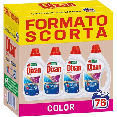 Dixan Color lavatrice formato scorta 洗衣液 76 次/颗