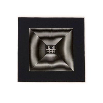 Toteme SILK SCARF WITH MONOGRAM