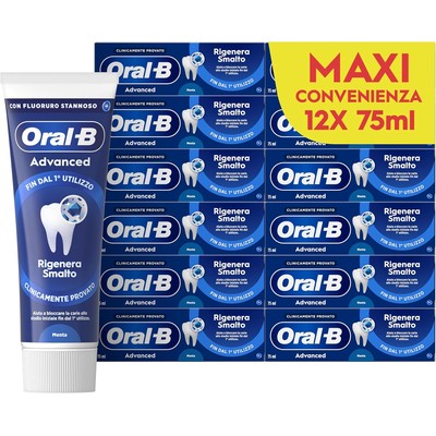 Oral-B 欧乐B 牙釉质修护牙膏 12×75ml