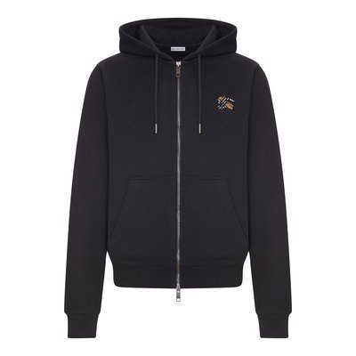 Burberry男士棉质拉链连帽卫衣 S