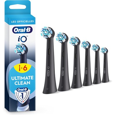 Oral-B 欧乐B iO Ultimate Clean 原装替换刷头 黑色 6支装