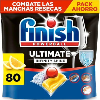 亮碟 Finish Ultimate Infinity Shine 洗碗块 柠檬味 80颗