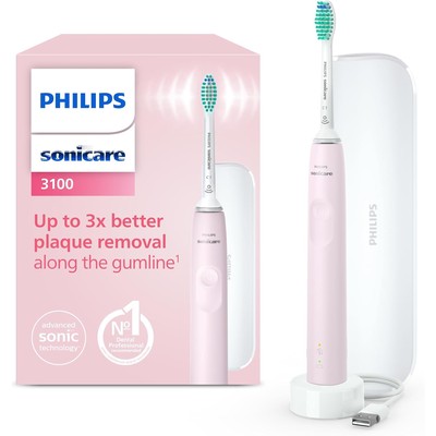飞利浦 Sonicare 3100 声波电动牙刷 HX3673/11 粉色(含旅行盒)