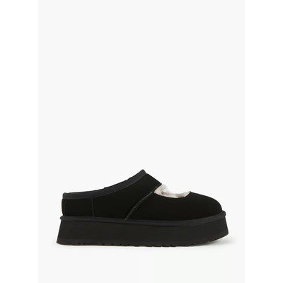 UGG Bea Mary Jane黑色玛丽珍棉鞋