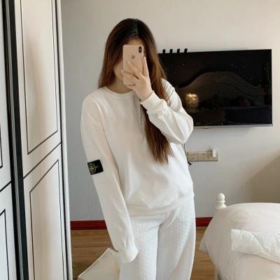 Stone Island象牙白宽松毛衣