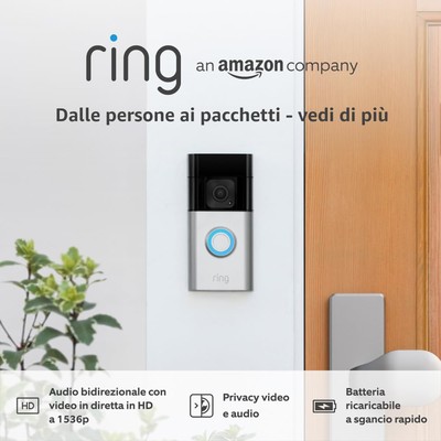 Ring电池款视频门铃Plus 70€，1536p彩色夜视