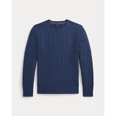 Ralph Lauren 男童皇家蓝麻花毛衣