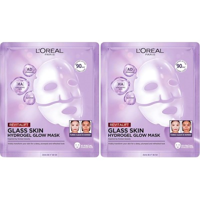 L'Oréal Paris 巴黎欧莱雅 Revitalift Glass Skin 玻尿酸积雪草水光水凝胶面膜（37g）