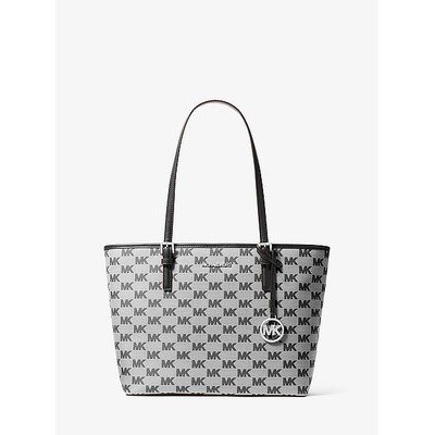 Jet Set 中号 Logo 提花托特包