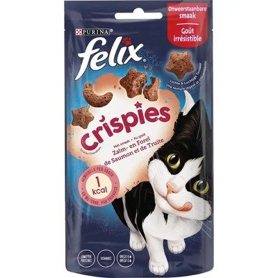 Felix Crispies三文鱼鳟鱼味猫零食45g