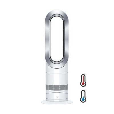 Dyson Hot+Cool™ Jet Focus AM09 fan heater (White/Nickel)(SKU 473399-01)