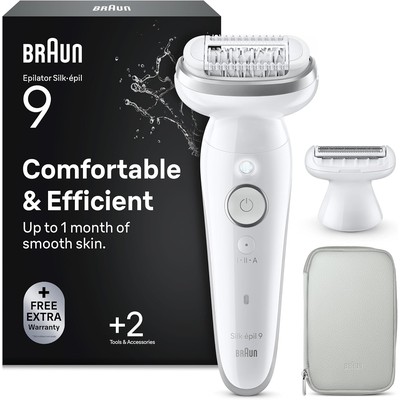 Braun 博朗 Silk-épil 9 9-041 女士干湿两用电动脱毛仪(银色)