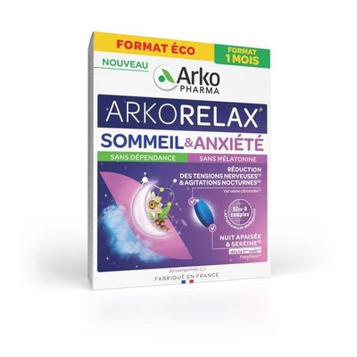 Arkopharma Arkorelax Sommeil & Anxiété 放松支持片 30片