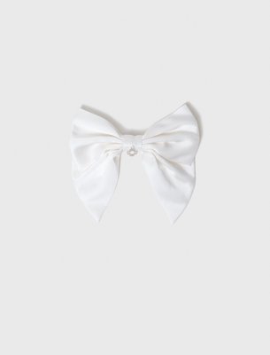Barette Naud En Satin - Blanc - Maje