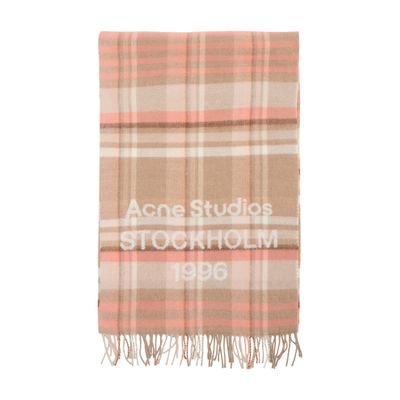 Acne Studios格纹标志围巾