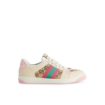 Gucci Screener Sneakers With Crystals