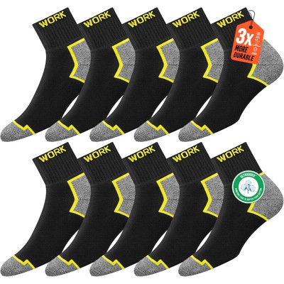 SOXCO 男士加厚运动工作袜 10双装 黑色