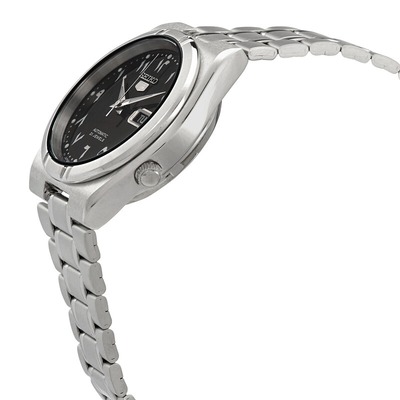 Seiko 5黑盘钢带自动男表 SNK063J5