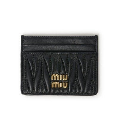 Miu Miu Matelassé皮革卡包 Black