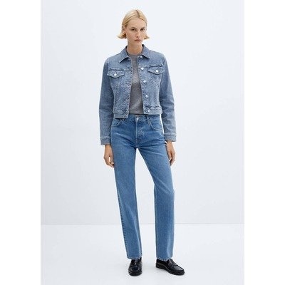 Mango Outlet女款带口袋短款牛仔夹克｜67050295｜1件