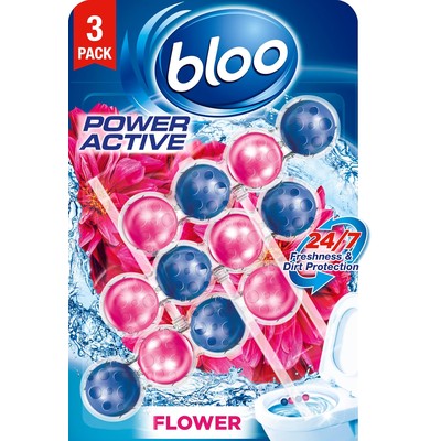 Bloo Power Active 马桶清洁挂球 花香 3个装