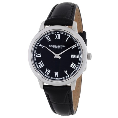 Raymond Weil Toccata黑盘皮带女表 5385-STC-00200