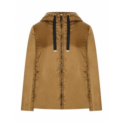 Max Mara The Cube焦糖色连帽夹棉外套