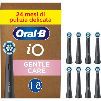 Oral-B 欧乐B iO Gentle Care 温和清洁替换刷头 黑色 8支装