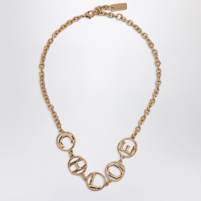 复古金色 Script Choker