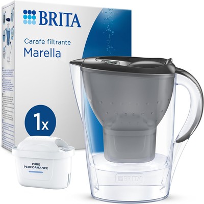 BRITA Marella 滤水壶 2.4L 石墨灰 含1个MAXTRA PRO滤芯