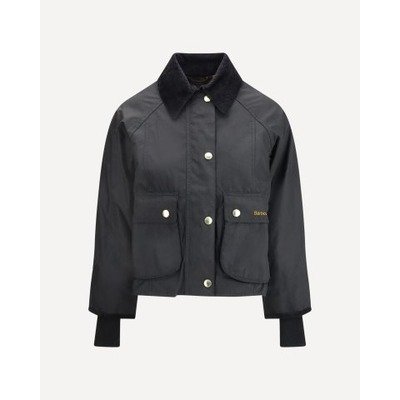 Barbour Beadnell黑色蜡棉短夹克