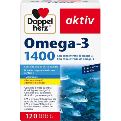 双心 Doppelherz Omega-3 1400 深海鱼油 120粒