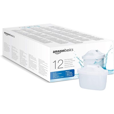 Amazon Basics 滤水壶滤芯 12个装 兼容BRITA