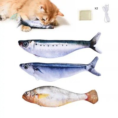 Petgravity猫咪鱼形玩具3件套