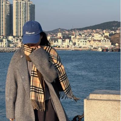 Burberry羊绒格纹围巾
