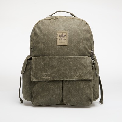 adidas Washed Backpack Olive Strata 橄榄绿水洗双肩包