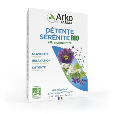 Arkopharma Arkofluides Détente Sérénité BIO 放松口服安瓶 20×10ml