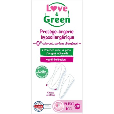 Love & Green 低敏 Flexi 护垫 28 片