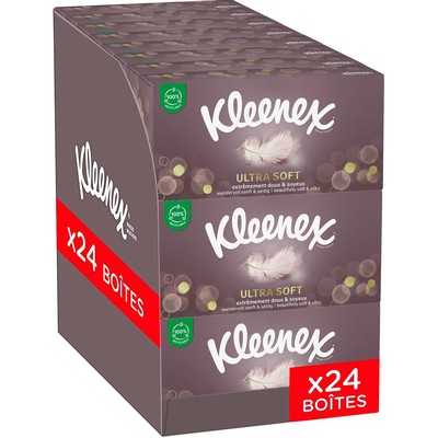舒洁 Kleenex Ultra-soft 柔软面巾纸 24 盒(64 抽/盒)